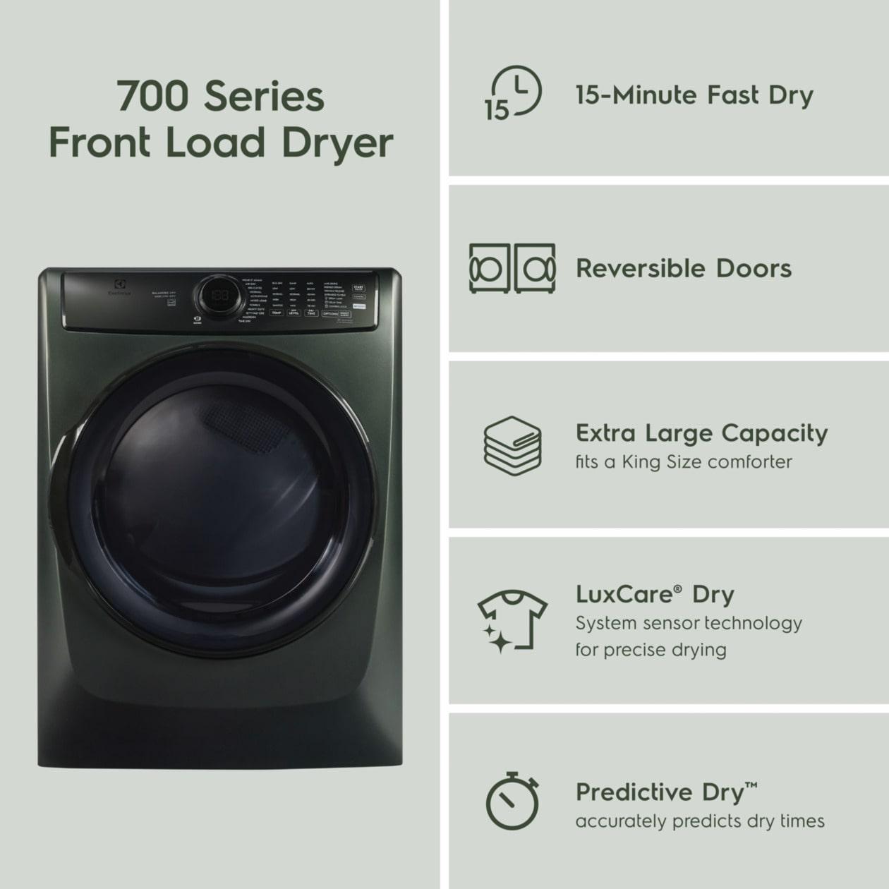 ELFE7738AA Electrolux Front Load Perfect Steam™ Electric Dryer with Balanced Dry™ and Instant Refresh - 8.0 Cu. Ft.