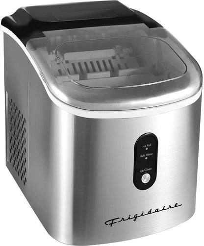 Frigidaire EFIC103SC 26-lb Retro Countertop Ice Maker with Self-Clean - Stainless Steel