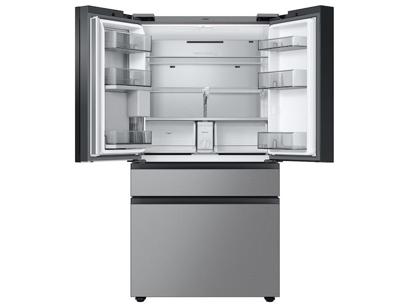 Samsung RF29BB8900QK Bespoke 4-Door French Door Refrigerator (29 cu. ft.) - in Charcoal Glass Top and Family Hub™ Panels with Stainless Steel Middle and Bottom Panels