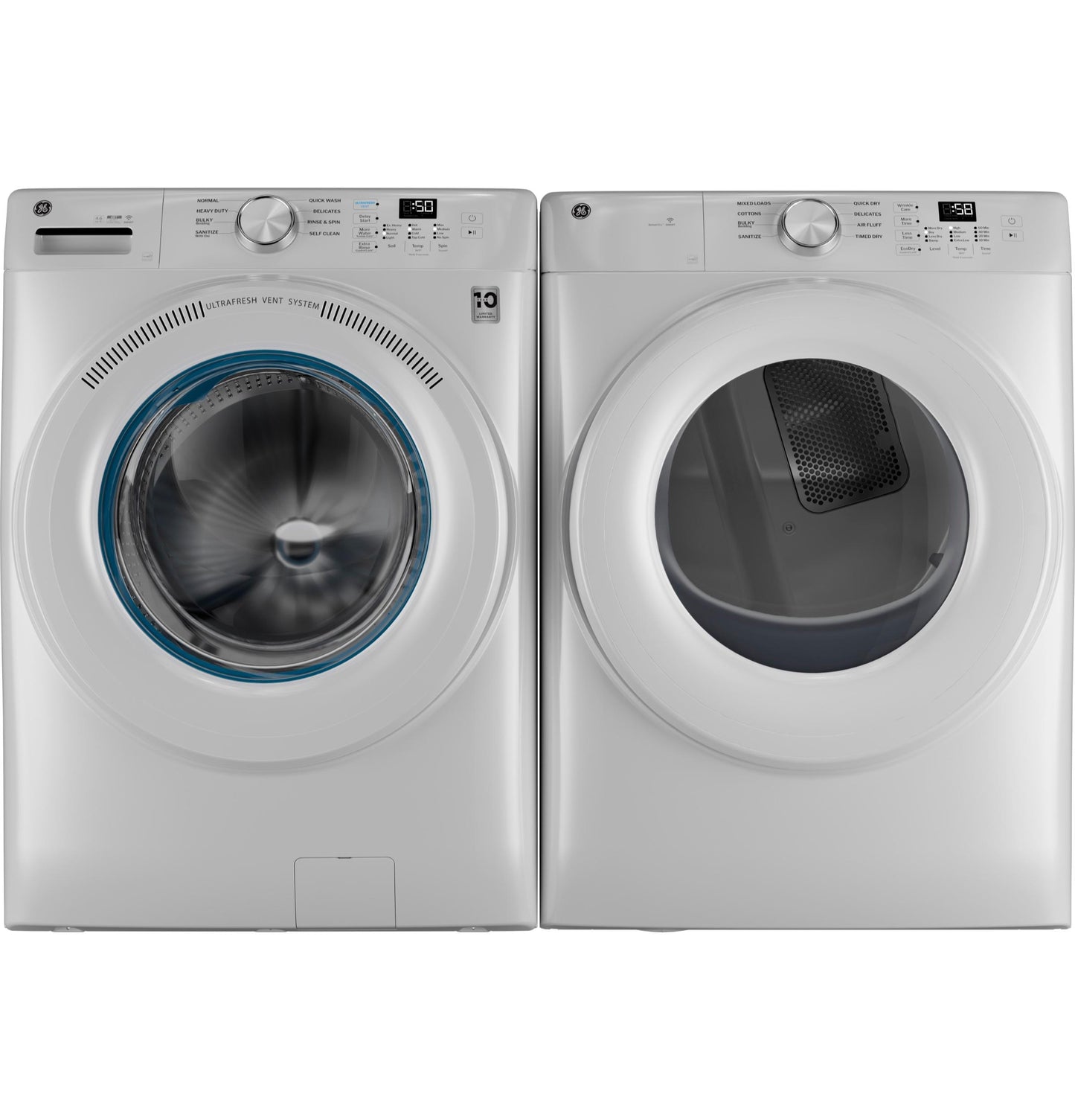 GFD35GSSYWW GE® ENERGY STAR® 7.8 cu. ft. Capacity Smart Front Load Gas Dryer