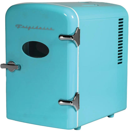 Frigidaire EFMIS229BLUE 6-Can Retro Mini Fridge Cooler - Blue