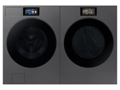 Samsung DV90F53AGS 7.6 cu. ft. Bespoke AI Ultra Capacity Front Load Gas Dryer with AI Home and AI OptiDry+ in Dark Steel
