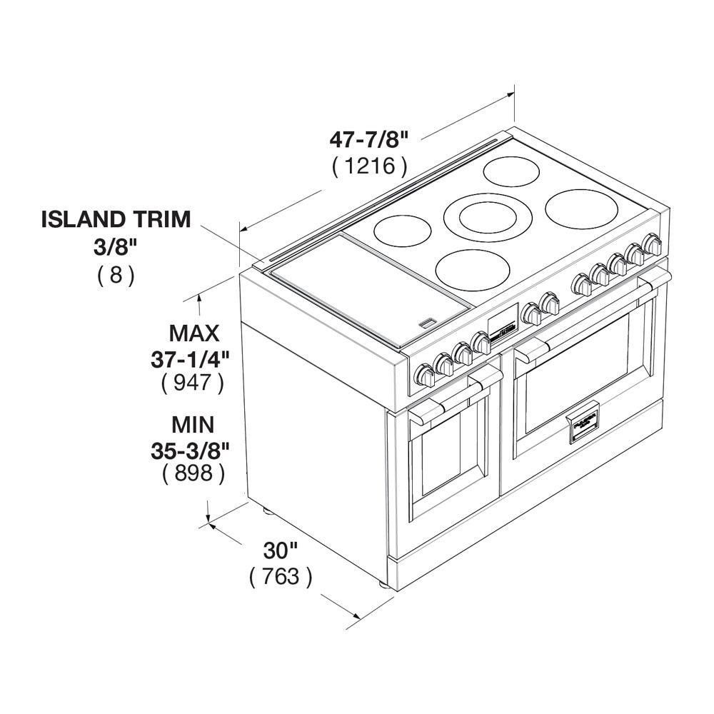 SOFIA 48 PRO INDUCTION RANGE WITH GRIDDLE