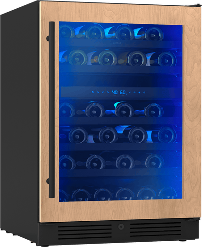 Zephyr PRW24C02CPG Presrv Wine Cooler, 24in UC, Panel Ready+Gls, 2Z