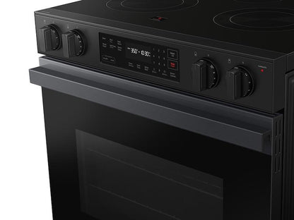 Samsung NSE6DG8100MT Bespoke 6.3 cu. ft. Smart Slide-In Electric Range with Precision Knobs in Matte Black Steel