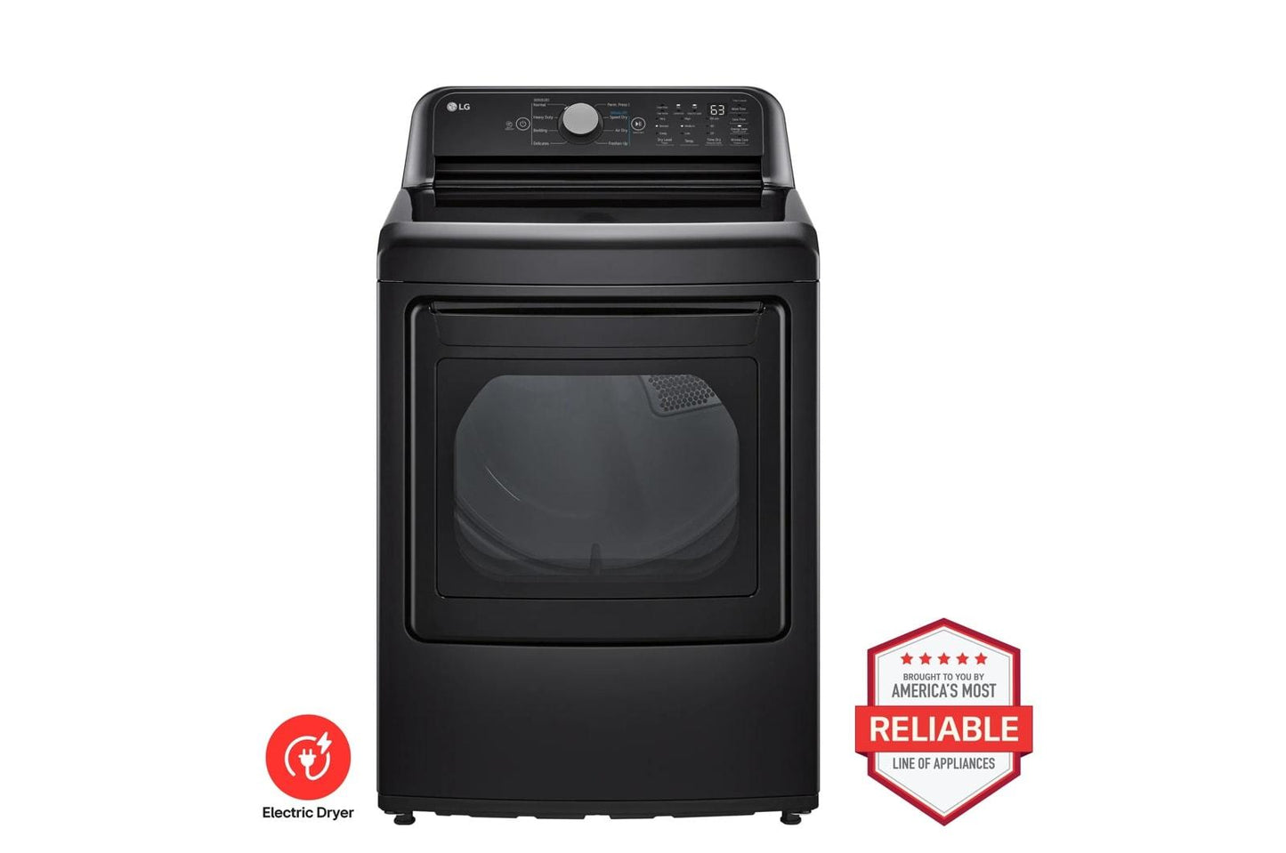 Lg DLE7150X 7.3 cu. ft. Ultra Large Capacity Electric Dryer with Sensor Dry Technology