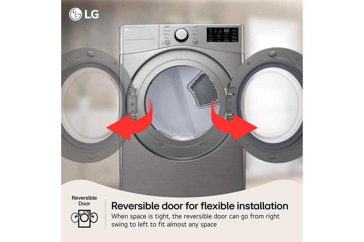 Lg DLG3401V 7.4 cu. ft. Ultra Large Capacity Gas Dryer