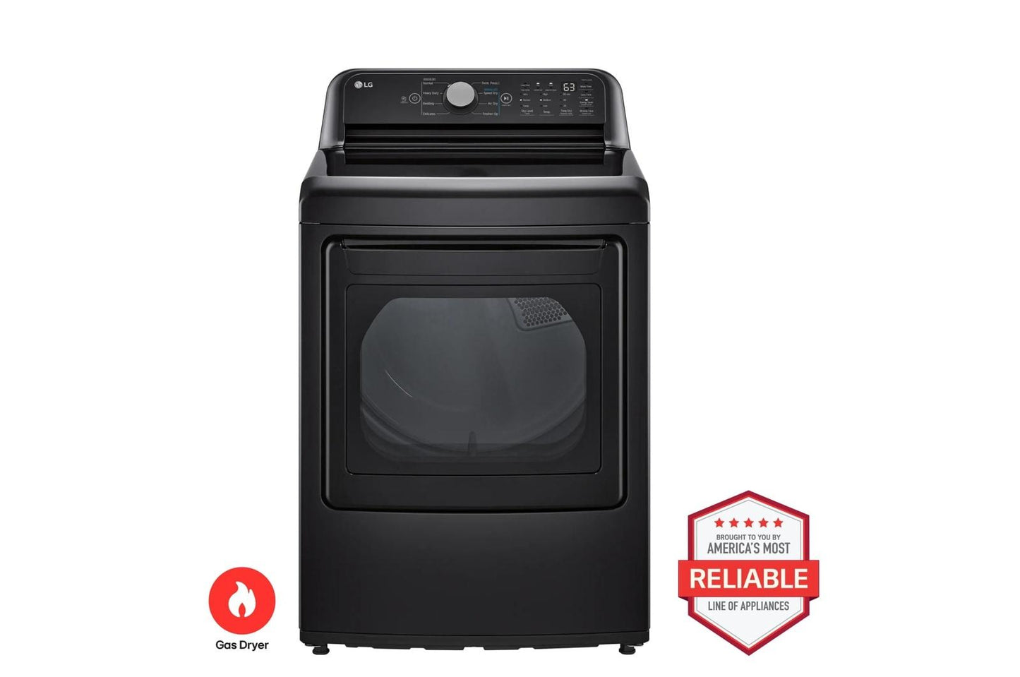 Lg DLG7151X 7.3 cu. ft. Ultra Large Capacity Gas Dryer with Sensor Dry Technology