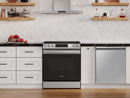 Samsung NX60BG8315SS 6.0 cu. ft. Smart Slide-in Gas Range with Air Fry & Convection in Fingerprint Resistant Stainless Steel