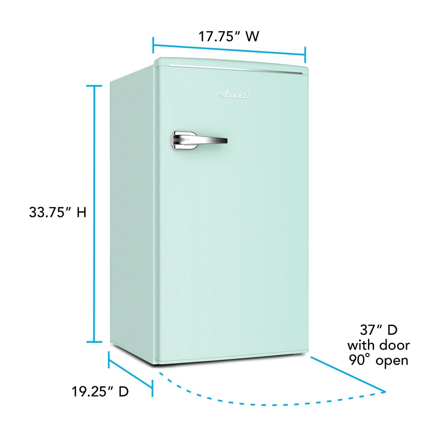 RMRS31X5RIS Avanti 3.0 Cu. Ft. Retro Compact Refrigerator - Red