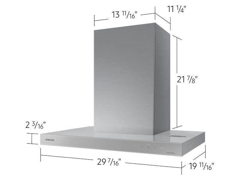 Samsung NK30CB600WCGAA 30" Bespoke Smart Wall Mount Hood in Clean Grey