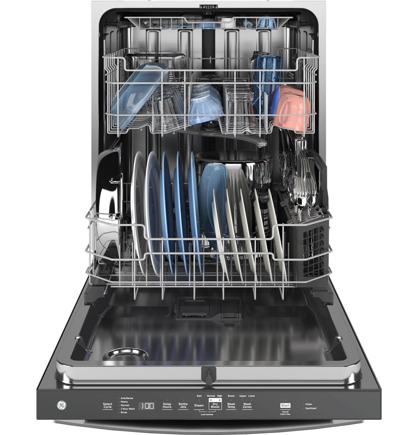 GDT650SYVFS GE® ENERGY STAR® Fingerprint Resistant Top Control with Stainless Steel Interior Dishwasher with Sanitize Cycle