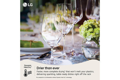 Lg LDNPM545D Smart FlushFit™ Top Control Dishwasher with 1-Hour Wash & Dry, QuadWash® Pro, and Dynamic Heat Dry™ w/AutoVent Dry™