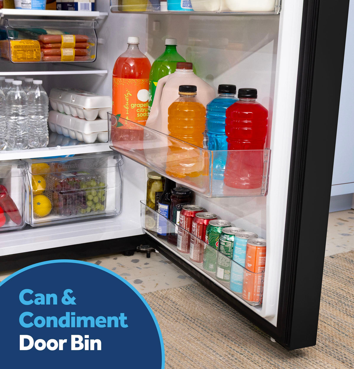 GPS19KGZBB GE 19 Cu. Ft. Garage Ready Top-Freezer Refrigerator