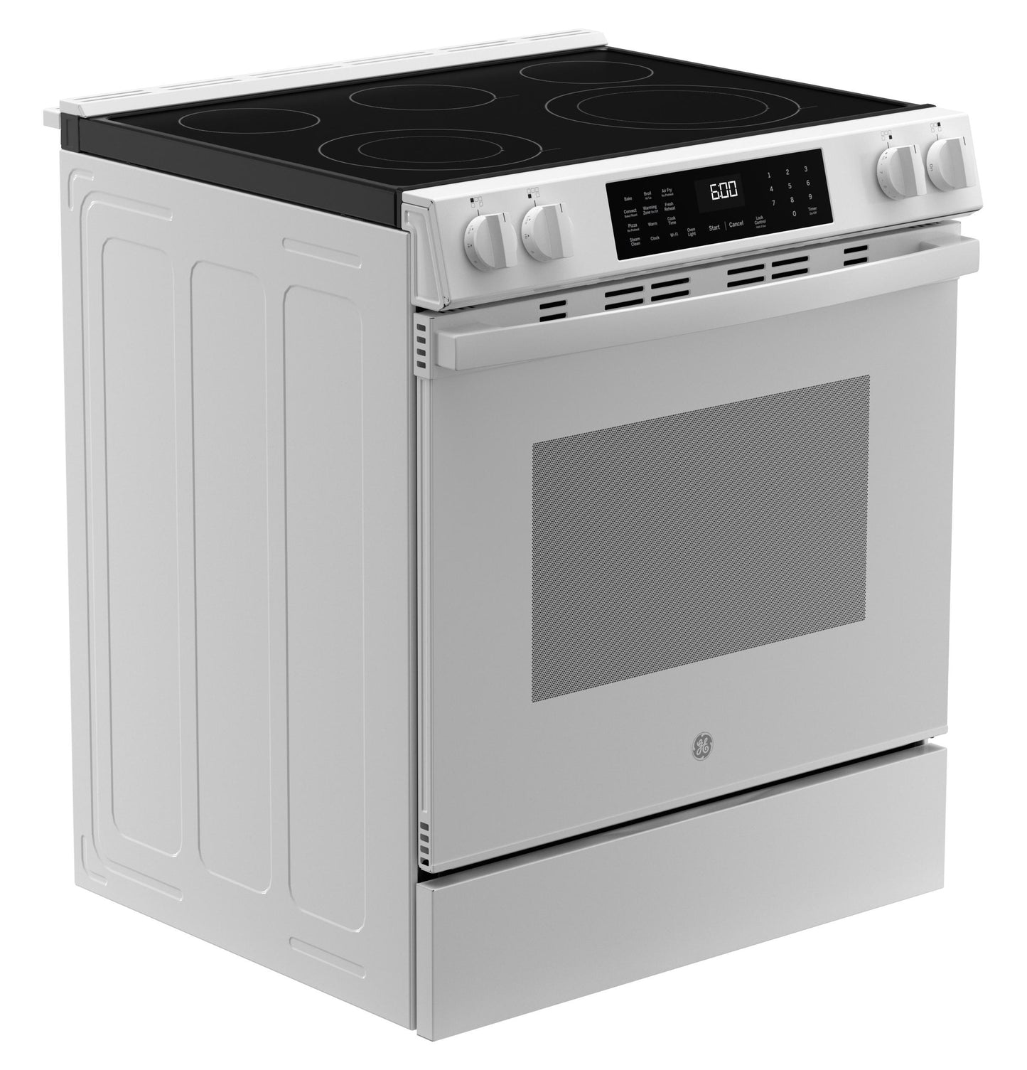GRS600AVWW GE® ENERGY STAR® 30" Slide-In Electric Convection Range with No Preheat Air Fry and EasyWash™ Oven Tray