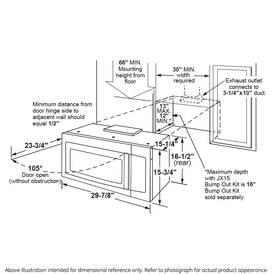 JVM3160RTSS GE® 1.6 Cu. Ft. Over-the-Range Microwave Oven