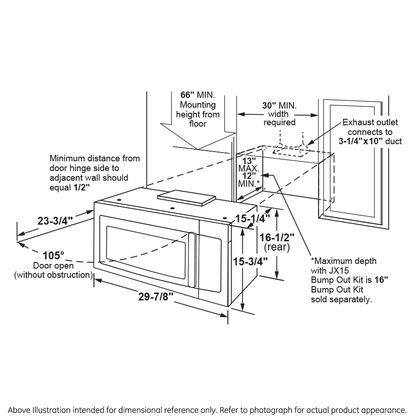 JVM3160RTSS GE® 1.6 Cu. Ft. Over-the-Range Microwave Oven