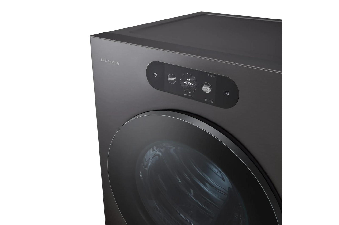 DLGX9901B LG SIGNATURE 9.0 cu. ft. Mega Capacity Smart Front Load Gas Dryer with Built-In Intelligence, TurboSteam® and Touch LCD Control