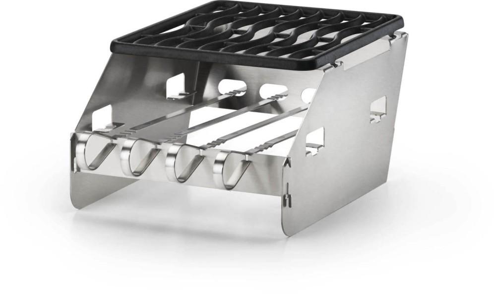 Napoleon Bbq 71302 Side Burner Windshield - Small with Skewer Rack