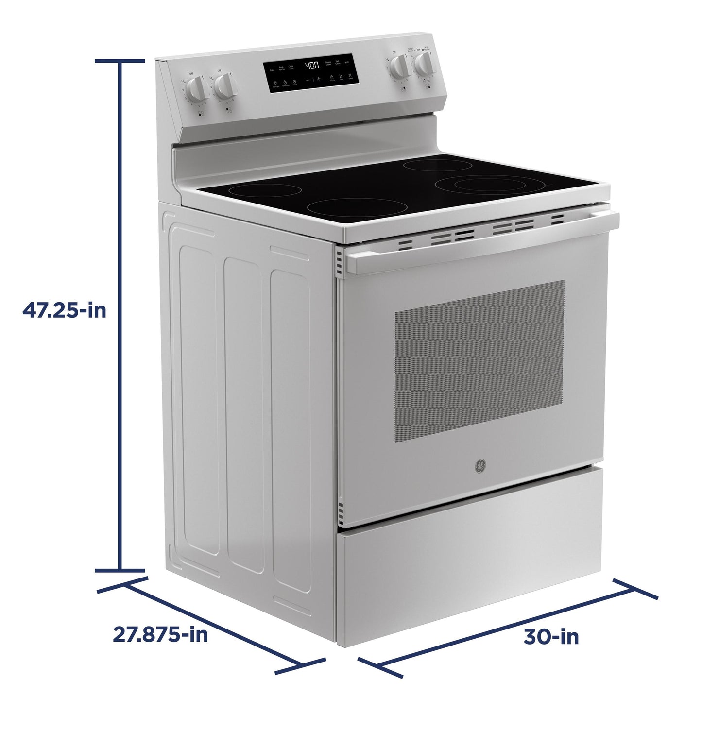 GRF400PVWW GE® ENERGY STAR® 30" Free-Standing Electric Range