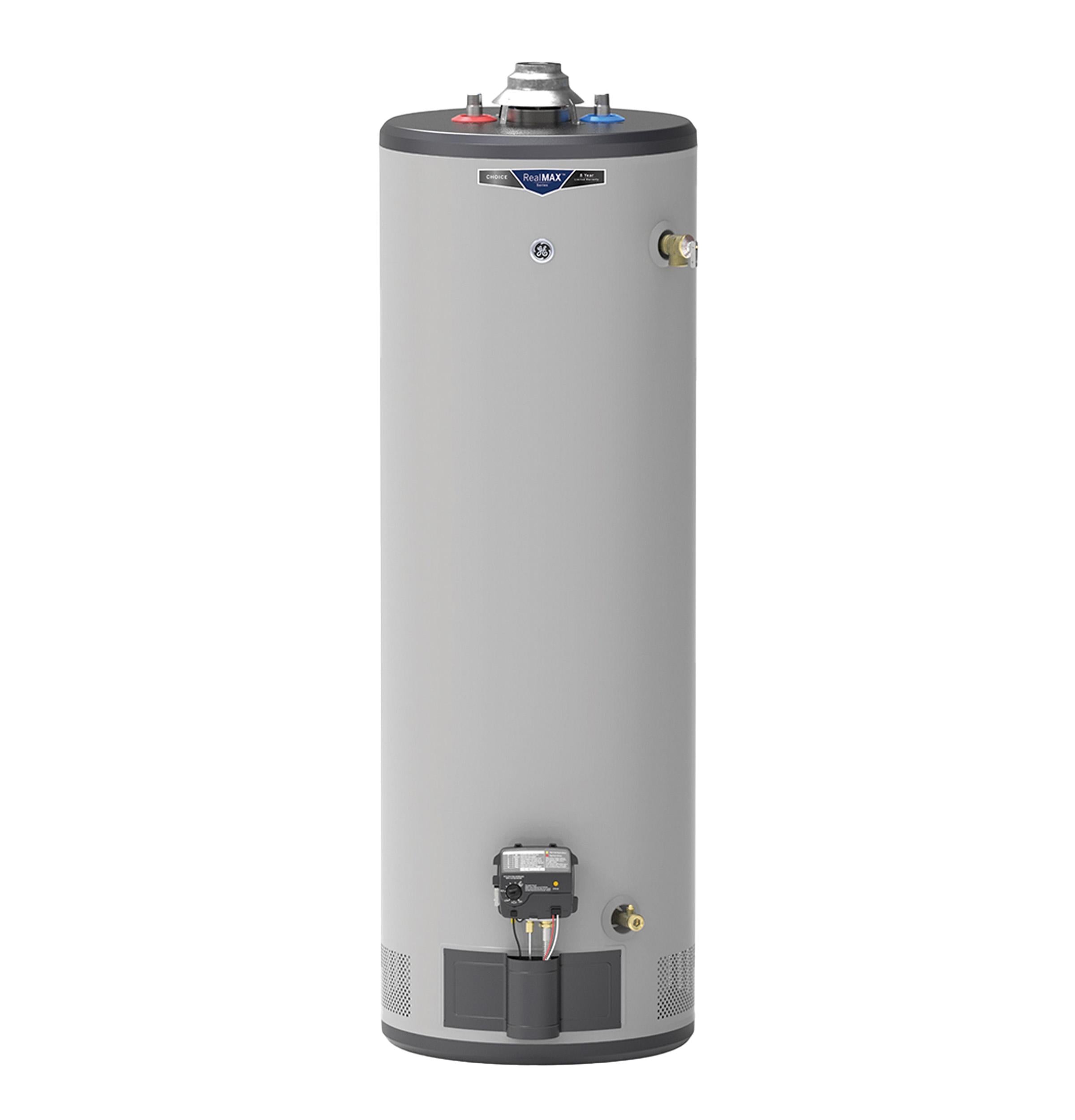 GE RealMAX Choice 40-Gallon Tall Natural Gas Atmospheric Water Heater