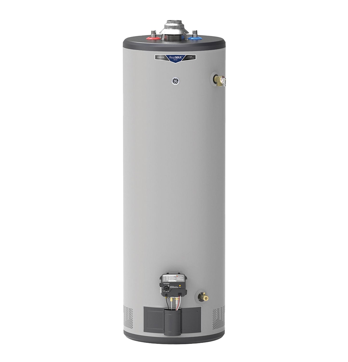 GG40T08BXR GE RealMAX Choice 40-Gallon Tall Natural Gas Atmospheric Water Heater