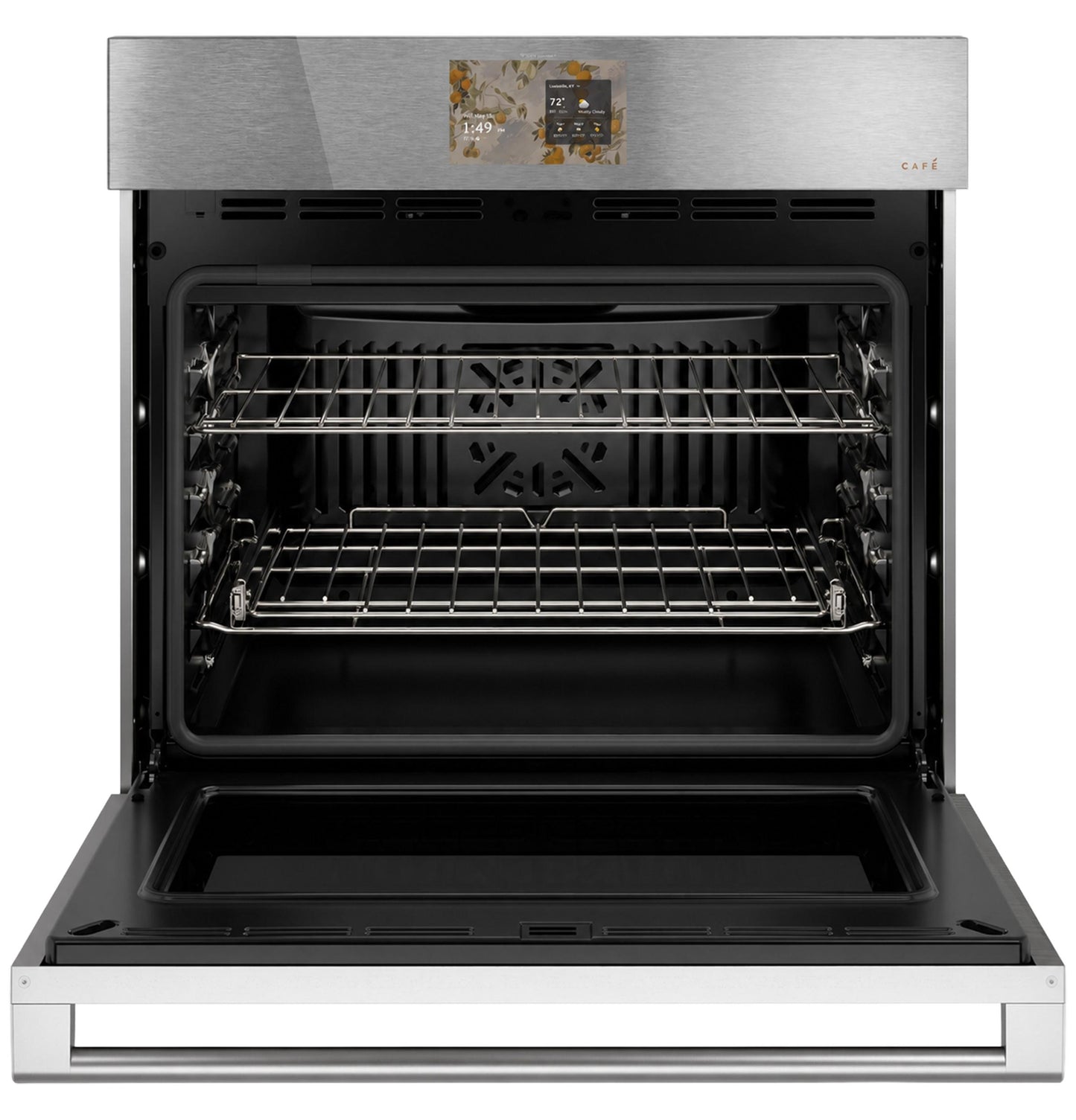 Cafe CTS70DM2ZS5 CAF(EBACK)™ 30" Smart Single Wall Oven with Convection in Platinum Glass