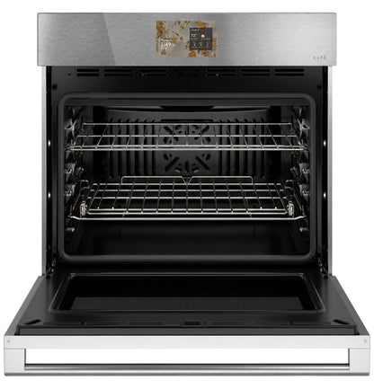 Cafe CTS70DM2ZS5 CAF(EBACK)™ 30" Smart Single Wall Oven with Convection in Platinum Glass