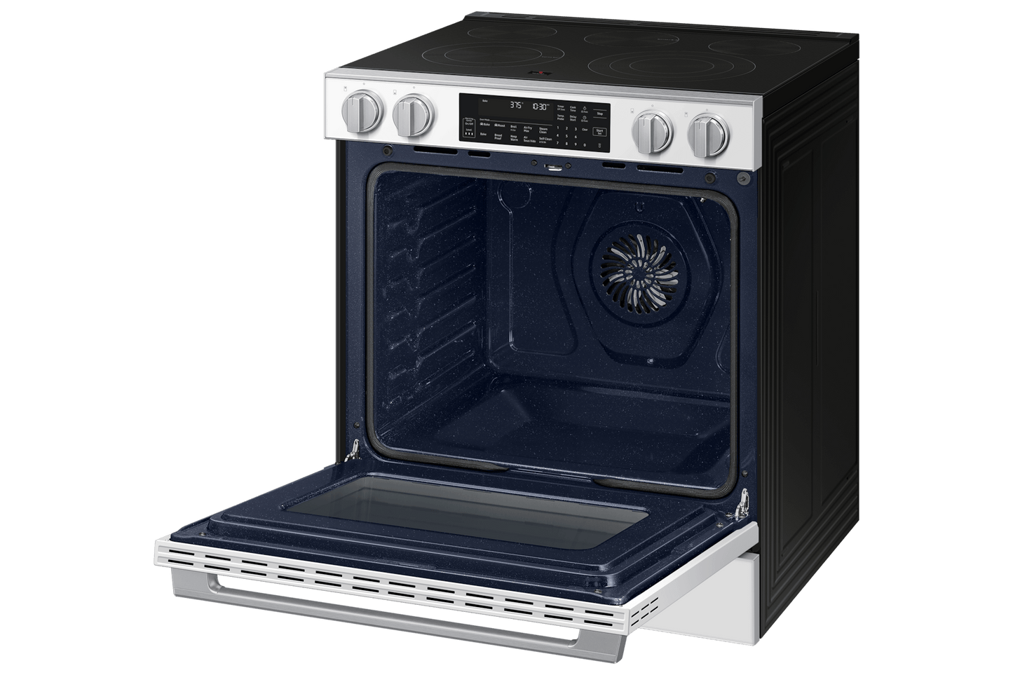 Samsung NSE90H63SW Bespoke Smart Slide-in Electric Range Pro Style Elite Design  Illuminated Knobs  Air Fry Max