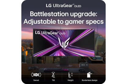 Lg 45GX950AB 45 Inch UltraGear™ evo OLED 5K2K WUHD 165Hz or WFHD Dual Mode 330Hz 0.03ms G-sync Compatible DisplayPort 2.1 Gaming Monitor