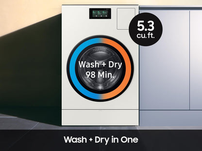 Samsung WD53DBA900HYA1 Bespoke AI All-in-One Ventless Combo AI Home 7" LCD Display  AI OptiWash™ and Dry  5.3 cu. ft.