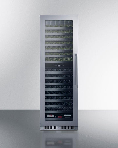 Summit SDHWC98LHD 24" Wide Dual Zone Wine Cellar