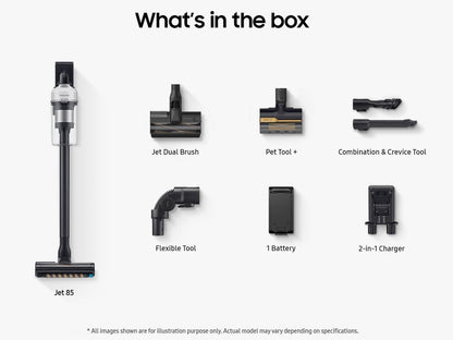 Samsung VS20C8522TW Jet Stick 60 min run time  5-Layer Filtration  210W Suction