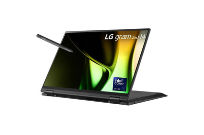 14T90SGAAB6U1 LG gram 14 Inch 2-in-1 Lightweight Laptop, Intel® Evo™ Edition- AI-enabled Intel® Core™ Ultra 7 processor, Windows 11 Home, 16GB RAM, 1TB SSD, Black