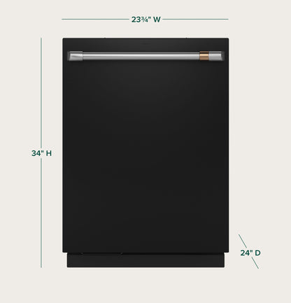 Cafe CDT888P3VD1 CAF(EBACK)™ CustomFit ENERGY STAR Stainless Interior Smart Dishwasher with Ultra Wash Top Rack and Dual Convection Ultra Dry, LED Lights, 39 dBA