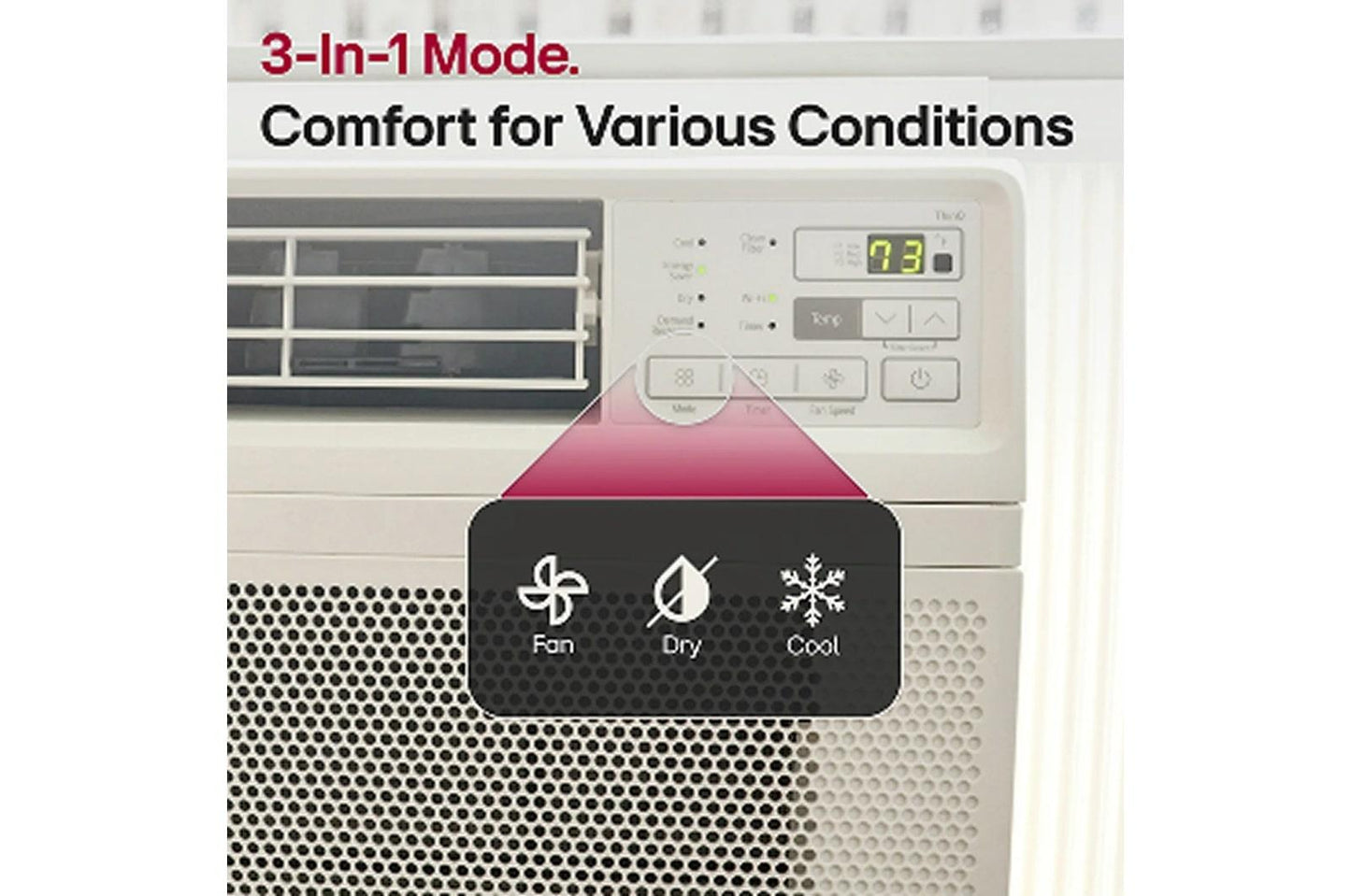 Lg LW1223ERSM 12,000 BTU Smart Wi-Fi Enabled Window Air Conditioner  Cools Up To 550 sq. ft.