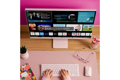 Lg 27SR5BFP 27 Inch Full HD IPS Smart Monitor with webOS Desktop Setup Including Wireless Keyboard and Mouse