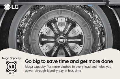 Lg WT7150CX 5.0 cu. ft. Mega Capacity Top Load Washer with TurboDrum™ Technology