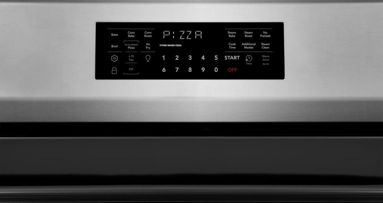 Frigidaire GCRE3070BF 30" Rear Control Electric Range with Stone-Baked Pizza