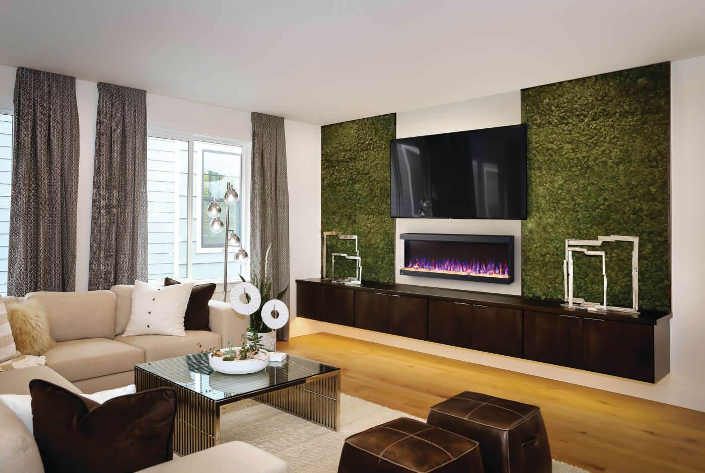 Napoleon Bbq NEFL50H3SV Trivista Pictura 50 Three-Sided Wall Hanging Electric Fireplace