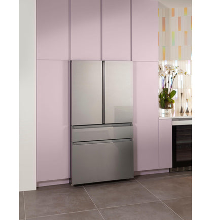 Cafe CJE23DM5WS5 CAF(EBACK)™ ENERGY STAR® 23.2 Cu. Ft. Smart Counter-Depth 4-Door French-Door Refrigerator in Platinum Glass With Dual-Dispense AutoFill Pitcher
