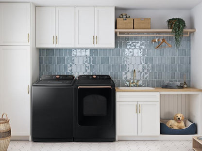 Samsung DVE54CG7550V 7.4 cu. ft. Smart Electric Dryer with Pet Care Dry and Steam Sanitize+ in Brushed Black