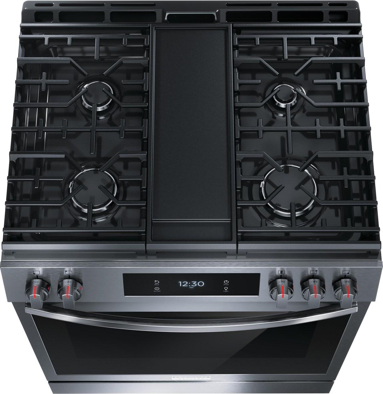 Frigidaire GCFG3060BD 30" Front Control Gas Range with Total Convection