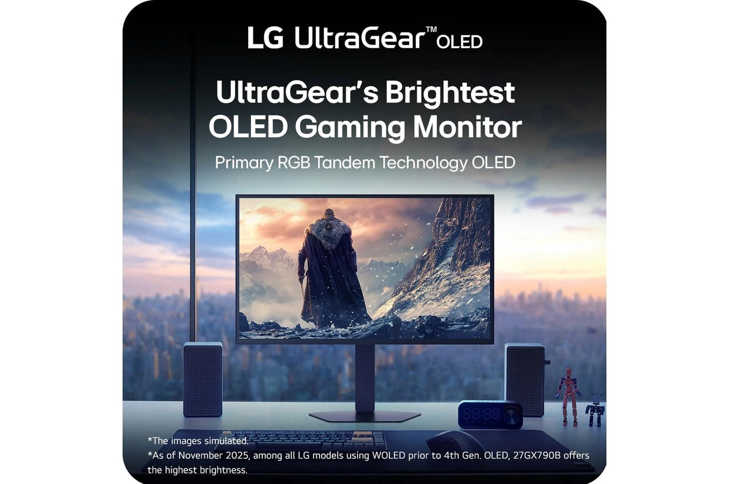 Lg 27GX790BB 27 Inch UltraGear™ OLED Dual Mode QHD 540Hz or HD 720Hz 0.02ms G-Sync® Compatible DisplayPort 2.1 Gaming Monitor