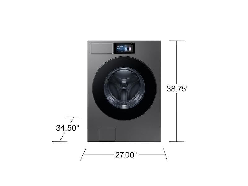 Samsung WF90F53ADS 5.3 cu. ft. Bespoke AI Ultra Capacity Front Load Washer with AI Home and AI OptiWash+ in Dark Steel