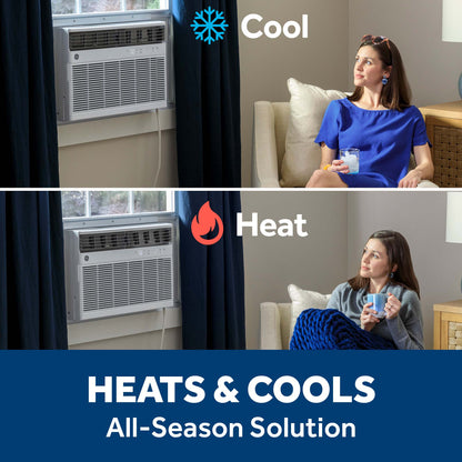 AWGH24WWF GE® 24,000 BTU Smart Heat/Cool Electronic Window Air Conditioner for Extra-Large Rooms up to 1,500 sq. ft.