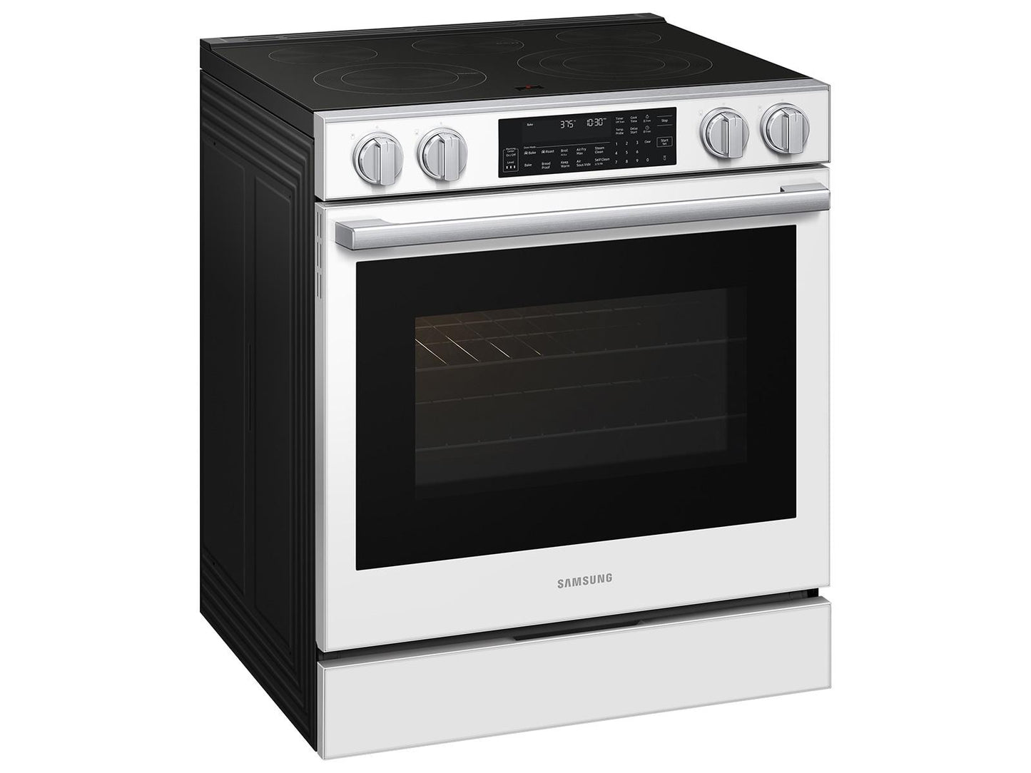 Samsung NSE90H63SW Bespoke Smart Slide-in Electric Range Pro Style Elite Design  Illuminated Knobs  Air Fry Max