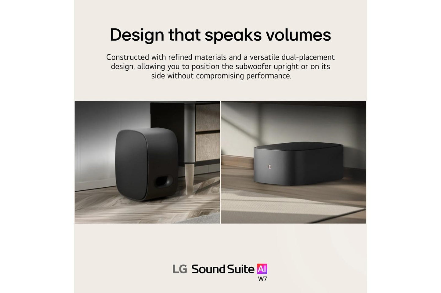 H7W7 LG Cinema Suite 7 with H7 Soundbar and W7 Subwoofer, Dolby Atmos FlexConnect