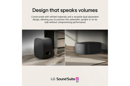 H7W7 LG Cinema Suite 7 with H7 Soundbar and W7 Subwoofer, Dolby Atmos FlexConnect