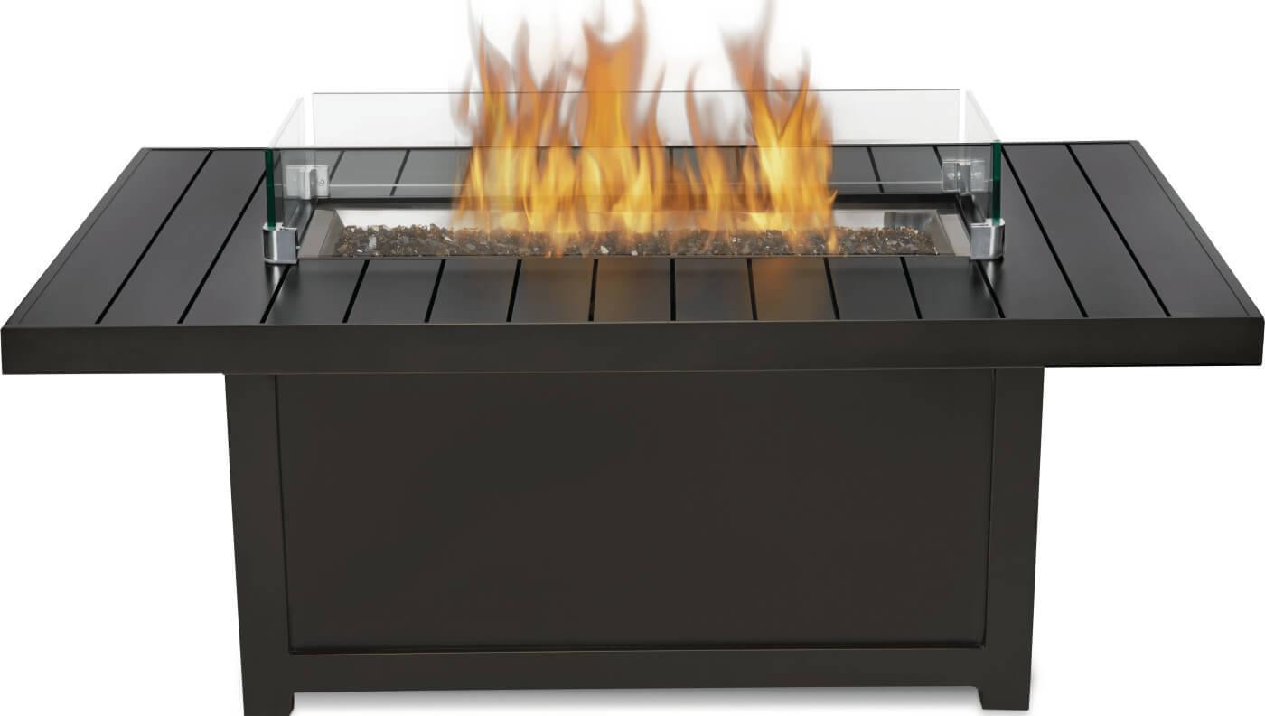 Napoleon Bbq STTR1BZ St. Tropez Rectangle Patioflame Table Fire Table , Propane, Bronze